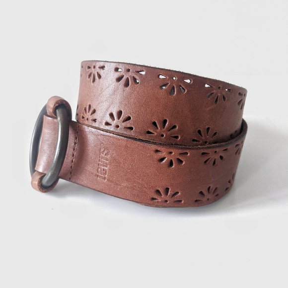 Levi's Accessories - Levi's Genuine Leather Brown Southwest Cutout Belt
